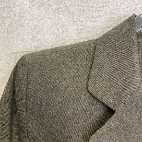Vintage 90s Stephanie Andrews brown longline 3 button boyfriend blazer size 4 - Picture 5 of 13